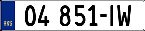 Trailer License Plate